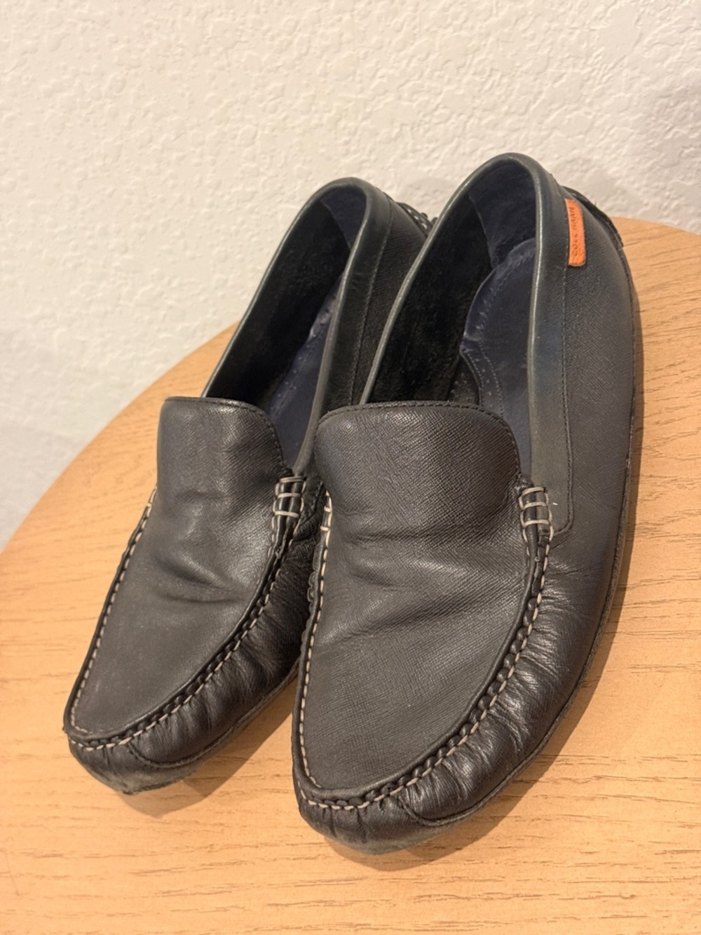 Cole Haan Men's Black Leather‎ Slip-On Loafers